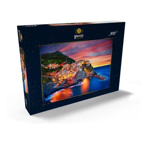 Berühmte Stadt Manarola in Italien - Cinque Terre, Ligurien 1000 Puzzle Schachtel Ansicht2