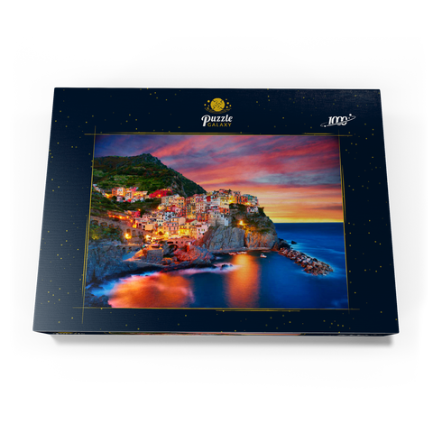 Berühmte Stadt Manarola in Italien - Cinque Terre, Ligurien 1000 Puzzle Schachtel Ansicht3