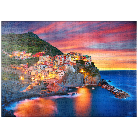 puzzleplate Berühmte Stadt Manarola in Italien - Cinque Terre, Ligurien 1000 Puzzle