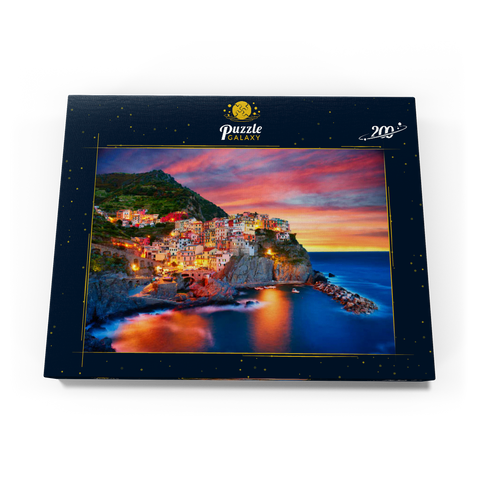 Berühmte Stadt Manarola in Italien - Cinque Terre, Ligurien 200 Puzzle Schachtel Ansicht3
