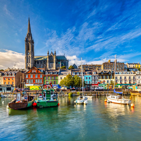 Impression der St. Colman's Cathedral in Cobh bei Cork, Irland 100 Puzzle 3D Modell