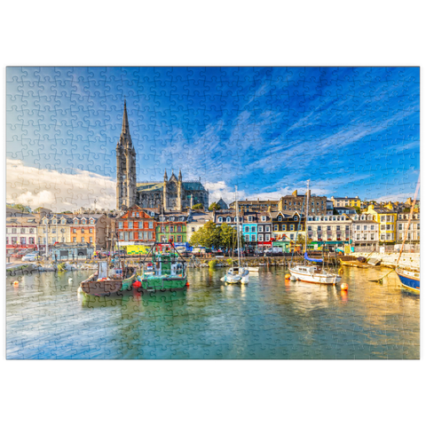 puzzleplate Impression der St. Colman's Cathedral in Cobh bei Cork, Irland 500 Puzzle