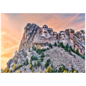 Darstellung des Puzzle Motivs Mount Rushmore National Memorial, Black Hills Region South Dakota, USA - Puzzleteile: 1000