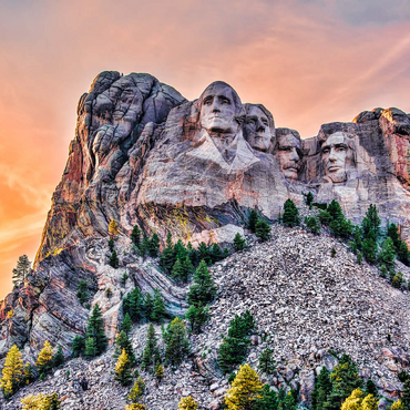 Mount Rushmore National Memorial, Black Hills Region South Dakota, USA 100 Puzzle 3D Modell