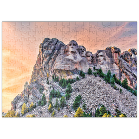 Darstellung des Puzzle Motivs Mount Rushmore National Memorial, Black Hills Region South Dakota, USA - Puzzleteile: 200