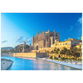 Darstellung des Puzzle-Motivs Panoramasicht auf Palma de Mallorca, Mallorca Balearen, Spanien – Puzzleteile: 1000