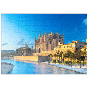 Darstellung des Puzzle-Motivs Panoramasicht auf Palma de Mallorca, Mallorca Balearen, Spanien – Puzzleteile: 100