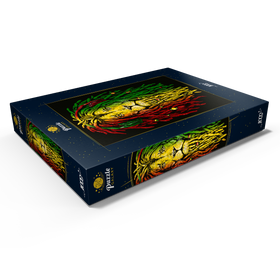 Darstellung des Puzzle Motivs Rasta Löwe - Puzzleteile: 1000