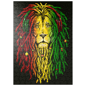 Darstellung des Puzzle-Motivs Rasta Löwe – Puzzleteile: 200