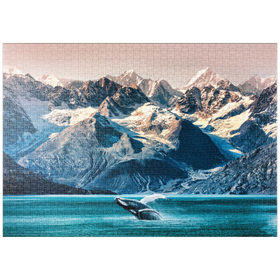 Darstellung des Puzzle Motivs Alaska Wale - Puzzleteile: 1000