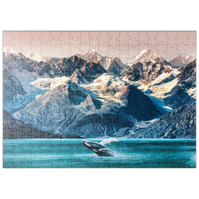 Darstellung des Puzzle-Motivs Alaska Wale – Puzzleteile: 200