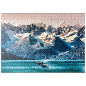 Darstellung des Puzzle-Motivs Alaska Wale – Puzzleteile: 500