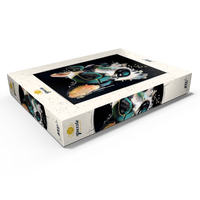 Darstellung des Puzzle Motives Französische Bulldogge mit Kopfhörer 1000 Puzzle Schachtel Ansicht1