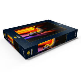 Darstellung des Puzzle Motivs Süße Katze im Nachtfenster - Puzzleteile: 1000