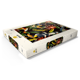 Alternative Darstellung des Puzzle-Motivs Vögel mit tropischen Blättern und Blumen – Puzzleteile: 200