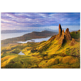 Darstellung des Puzzle Motivs Old Man of Storr Sunrise, Isle of Skye, Schottland - Puzzleteile: 1000