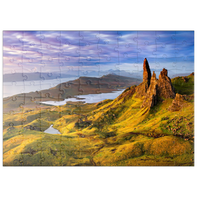 Darstellung des Puzzle Motivs Old Man of Storr Sunrise, Isle of Skye, Schottland - Puzzleteile: 100