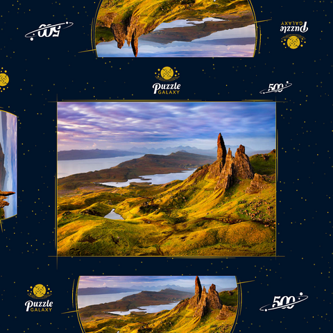 Old Man of Storr Sunrise, Isle of Skye, Schottland 500 Puzzle Schachtel 3D Modell