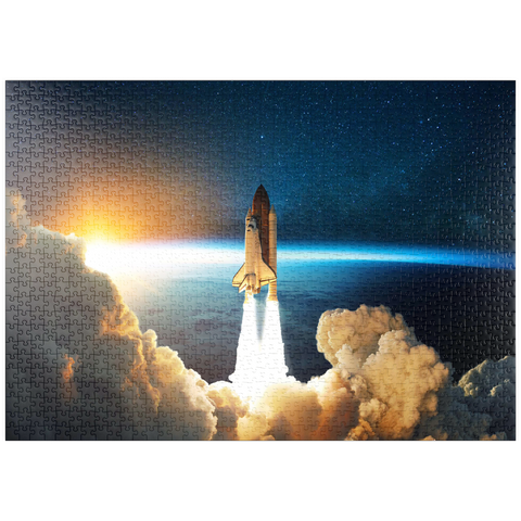 puzzleplate Raumfähre startet in den Weltraum 1000 Puzzle