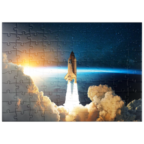 puzzleplate Raumfähre startet in den Weltraum 100 Puzzle