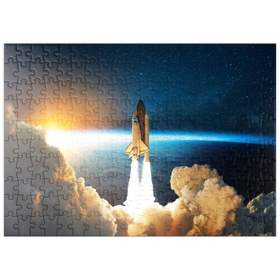 Darstellung des Puzzle-Motivs Raumfähre startet in den Weltraum – Puzzleteile: 200