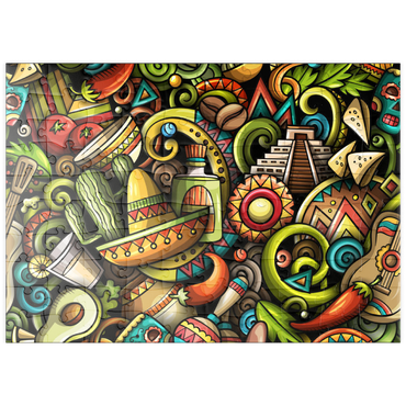 puzzleplate Mexiko doodles 100 Puzzle