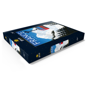 Darstellung des Puzzle Motivs Chamonix Frankreich, Art Deco style Vintage Poster, Illustration - Puzzleteile: 200