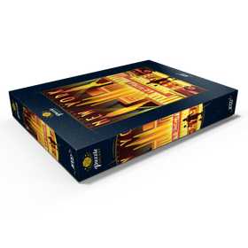 Darstellung des Puzzle Motivs New York Night Broadway, Art Deco style Vintage Poster, Illustration - Puzzleteile: 1000