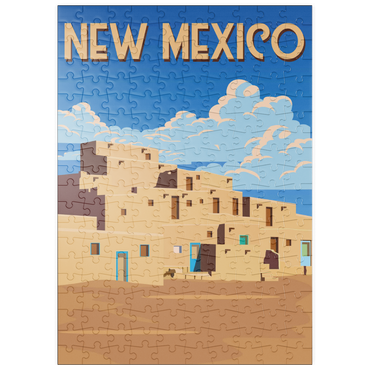 puzzleplate New Mexico, USA, Art Deco style Vintage Poster, Illustration 200 Puzzle