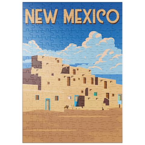 puzzleplate New Mexico, USA, Art Deco style Vintage Poster, Illustration 200 Puzzle