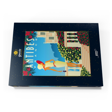 Côte d'Azur, Art Deco style Vintage Poster, Illustration 1000 Puzzle Schachtel Ansicht3