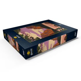 Darstellung des Puzzle Motivs Yosemite National Park Central California, USA, Art Deco style Vintage Poster, Illustration - Puzzleteile: 1000