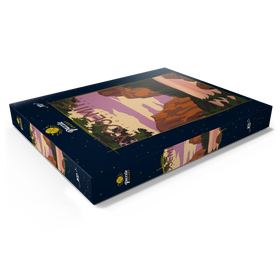 Darstellung des Puzzle Motivs Yosemite National Park Central California, USA, Art Deco style Vintage Poster, Illustration - Puzzleteile: 100