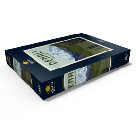 Darstellung des Puzzle Motivs Denali-Nationalpark, Alaska, Art Deco style Vintage Poster, Illustration - Puzzleteile: 1000