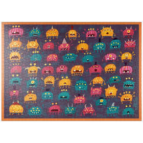 Darstellung des Puzzle-Motivs 54 Monster – Puzzleteile: 1000