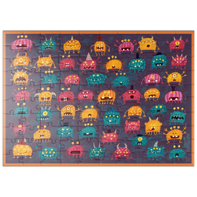 Darstellung des Puzzle Motivs 54 Monster - Puzzleteile: 100