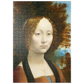Darstellung des Puzzle Motivs Ginevra de' Benci - Puzzleteile: 500