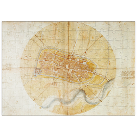 Darstellung des Puzzle Motivs Karte von Imola - Puzzleteile: 100