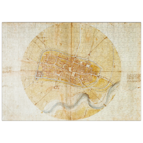 Darstellung des Puzzle Motivs Karte von Imola - Puzzleteile: 500