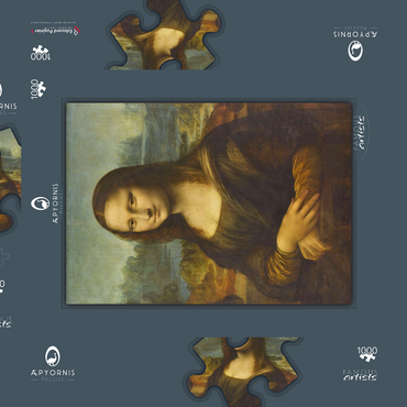 Mona Lisa - Lisa del Giocondo 1000 Puzzle Schachtel 3D Modell