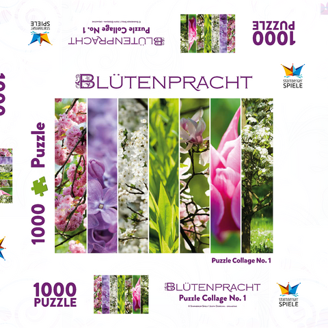 Blütenpracht - Collage Nr. 1 1000 Puzzle Schachtel 3D Modell