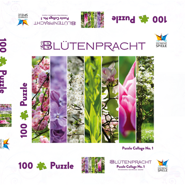 Blütenpracht - Collage Nr. 1 100 Puzzle Schachtel 3D Modell