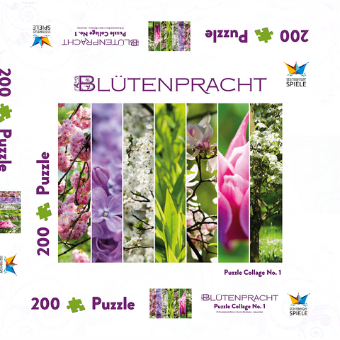 Blütenpracht - Collage Nr. 1 200 Puzzle Schachtel 3D Modell