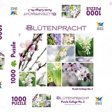 Blütenpracht - Collage Nr. 2 1000 Puzzle Schachtel 3D Modell