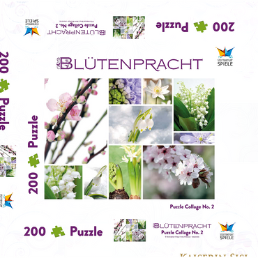 Blütenpracht - Collage Nr. 2 200 Puzzle Schachtel 3D Modell