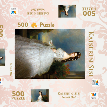 Kaiserin Sisi - Portrait No. 1 500 Puzzle Schachtel 3D Modell