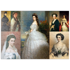 Darstellung des Puzzle-Motivs Kaiserin Sisi - Collage Nr. 1 – Puzzleteile: 100