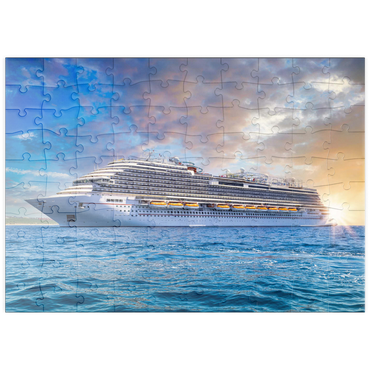 puzzleplate Kreuzfahrtschiff in der Karibik 100 Puzzle
