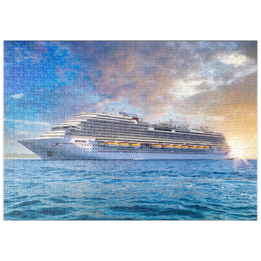 puzzleplate Kreuzfahrtschiff in der Karibik 500 Puzzle