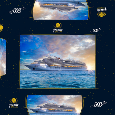 Kreuzfahrtschiff in der Karibik 500 Puzzle Schachtel 3D Modell